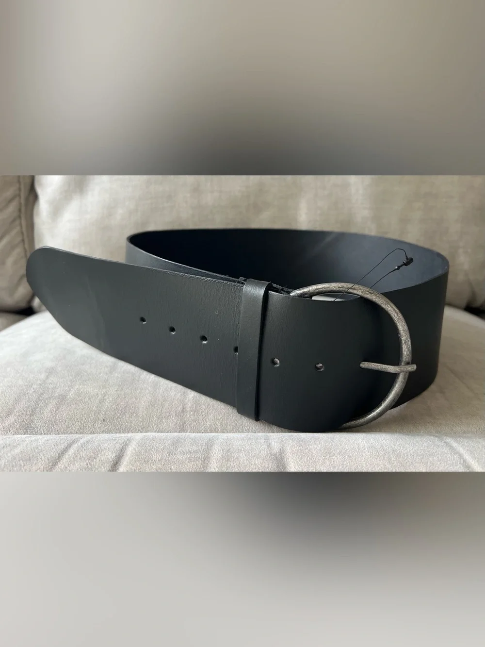 Free People Solid Lauren Leather Hip Belt in Black Size S/M NWT